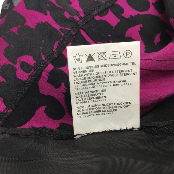 Marc Aurel Abstract Floral Print Silk Skirt - Picture 9 of 9